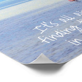 Motivatie Zen Quote Beach Poster (Hoek)