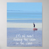 Motivatie Zen Quote Beach Poster (Voorkant)
