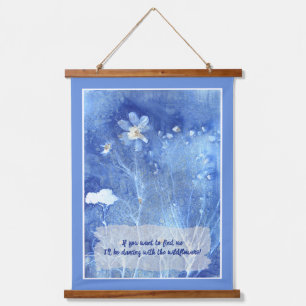 Motivatie zen quote Waterverf Floral Hangend Wandkleed