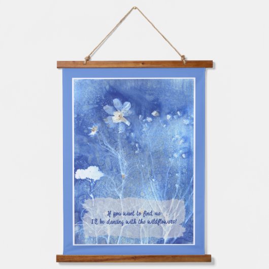 Motivatie zen quote Waterverf Floral Hangend Wandkleed (Voorkant)