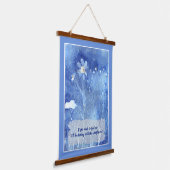 Motivatie zen quote Waterverf Floral Hangend Wandkleed (Gebogen)
