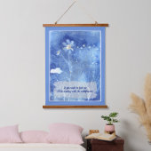 Motivatie zen quote Waterverf Floral Hangend Wandkleed (Slaapkamer)