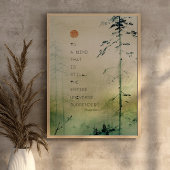 Motivatie Zen Quote Waterverf Landschap Poster