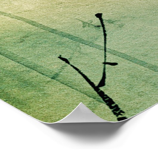 Motivatie Zen Quote Waterverf Landschap Poster (Hoek)