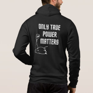 Motivatie zin met spierarm hoodie