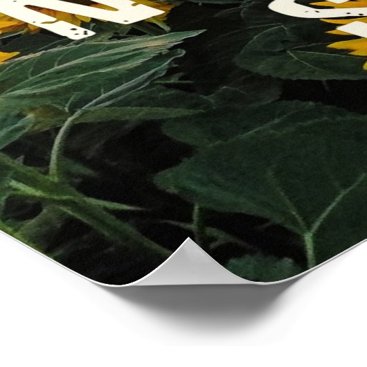 Motivatie, Zonnebloemkunst, Positieve Gezegden Poster (Hoek)