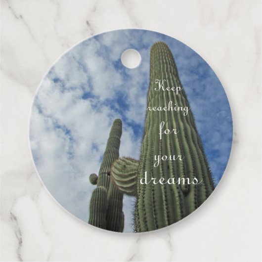 Motivatie Zuidwest Saguaro Cactus Inspiration Bedankjes Labels (Voorkant)