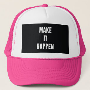 Motivatie zwart maken trucker pet