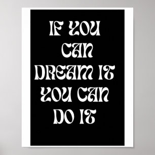 Motivatie Zwart-Wit Amsterdam Art Poster