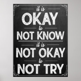 Motivatie zwart-witleslokaal Poster