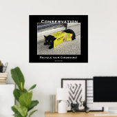 Motivatie zwarte kat-Posters Poster (Thuiskantoor)