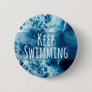 Motivatie zwemmen ronde button 5,7 cm