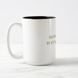 Motivatiebeker met langzame voortgang tweekleurige koffiemok