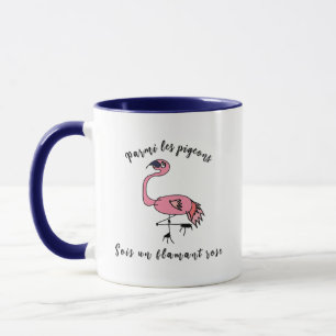 Motivatiebeker - Wees een flamingo Mok