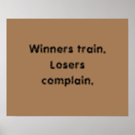 Motivatiecitaten voor de GYM en lichtbruine poster