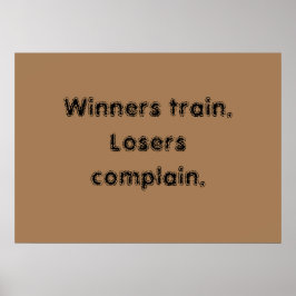 Motivatiecitaten voor de GYM en lichtbruine poster