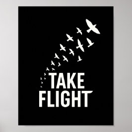 Motivatieel Vogelontwerp 'Vlieg weg' Poster