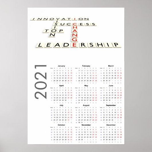 Motivatiekalender 2021 Poster (Voorkant)