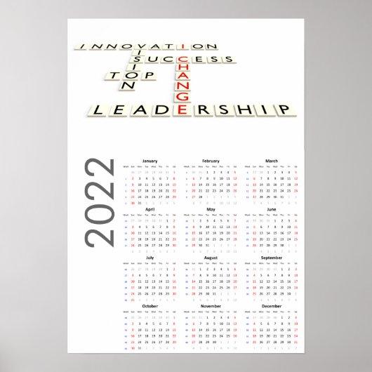 Motivatiekalender 2022 Poster (Voorkant)