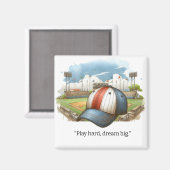 Motivatiemagneet voor honkballers magneet (Voorkant / Achterkant)