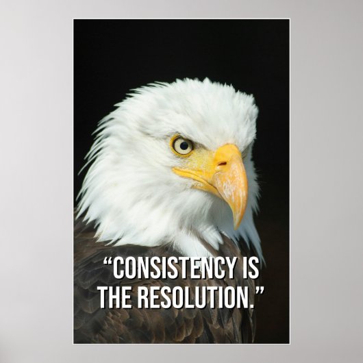 Motivatieposter Consistentie is de Oplossing Poster (Voorkant)