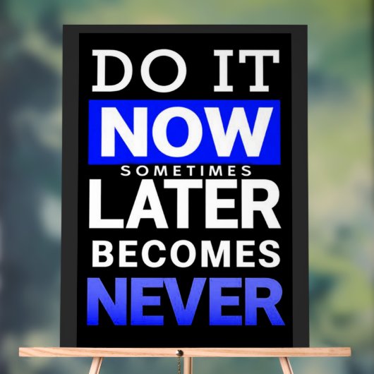 Motivatieposter: Doe het Nu Acryl Bord (Neutraal)