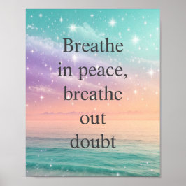Motivatieposter met sterrenhemel poster