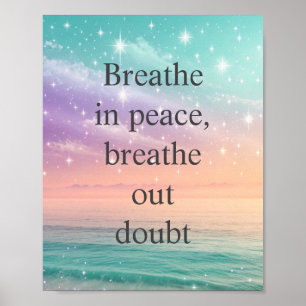 Motivatieposter met sterrenhemel poster