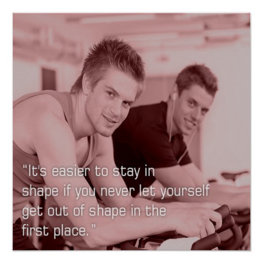 Motivatieposter om fit te blijven perfect poster (Voorkant)