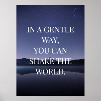Motivatieposter verander de wereld poster