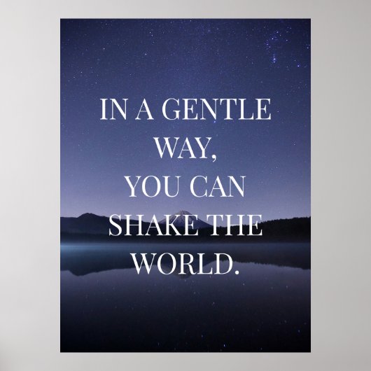 Motivatieposter verander de wereld poster (Voorkant)