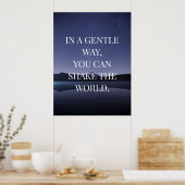 Motivatieposter verander de wereld poster (Keuken)