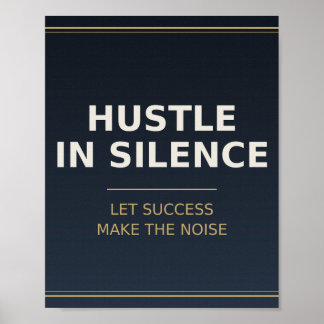 Motivatieposter voor kantoor aan de muur 'Hard wer Poster