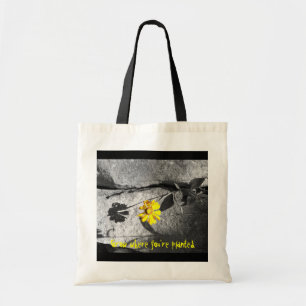 Motivaties "Groei waar je bent geplant" Canvas tas
