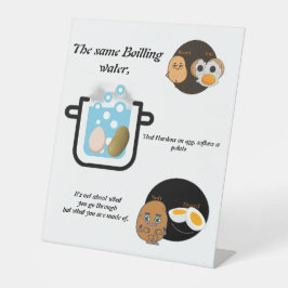 Motivatiestand Reclamebord Met Voetstuk