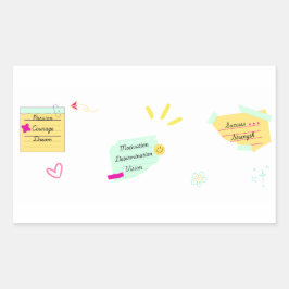 Motivation and positive vibes rechthoekige sticker
