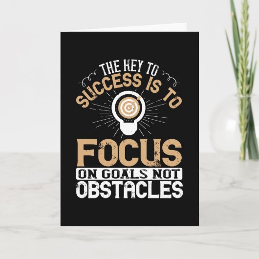 Motivation -Focus On Goals Not Obstacles Kaart (Voorkant)