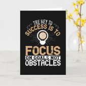 Motivation -Focus On Goals Not Obstacles Kaart (Gele Bloem)