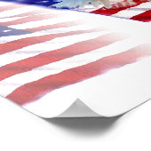 Motivation Freedom Eagle landt Amerikaanse vlag Pa Poster (Hoek)