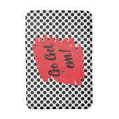 Motivation Red Daub en Black Stippen Modern Badmat (Voorkant Verticaal)