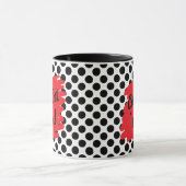 Motivation Red Daub en Black Stippen Mok (Midden)