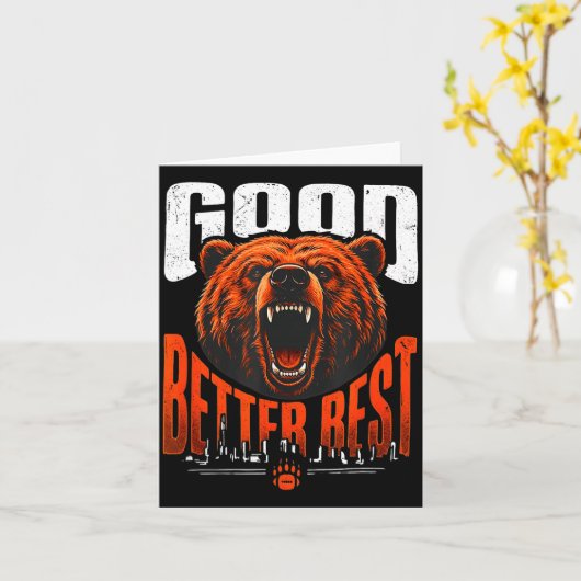 Motivation Saying Bears Good Better Never Let It R Kaart (Gele Bloem)