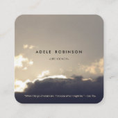 ©Motivation Speaker Life Coach Silver Lining Vierkante Visitekaartje (Voorkant)