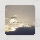 ©Motivation Speaker Life Coach Silver Lining Vierkante Visitekaartje (Achterkant)