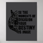 Motivation Success Mindset Quote With Tiger - Moti Poster (Voorkant)