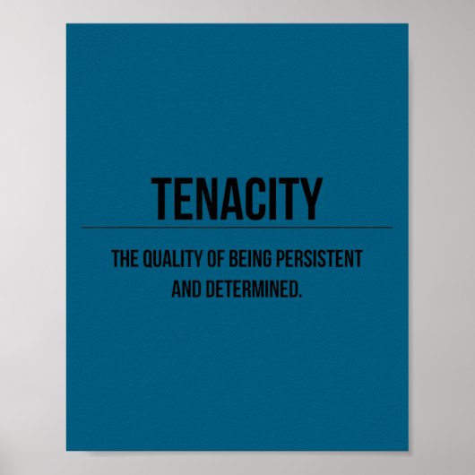Motivation Tenacity Entrepreneur Slogan Quote  Poster (Voorkant)