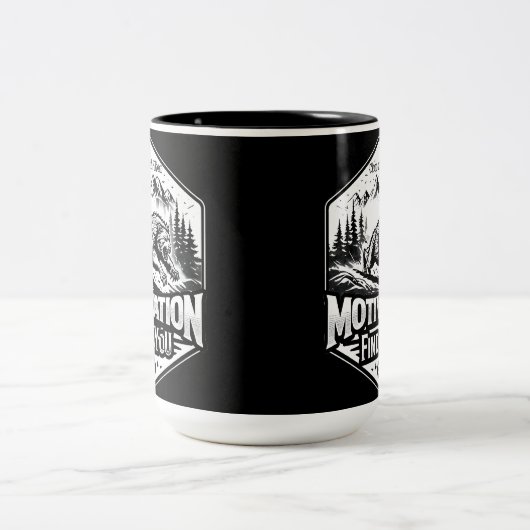 Motivation vindt u tweekleurige koffiemok (Center)