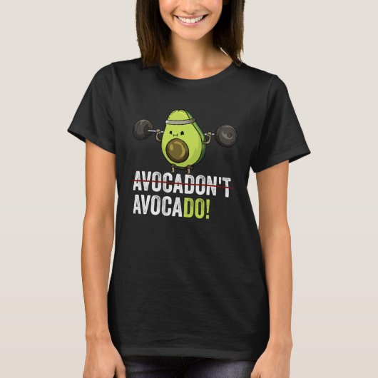 Motivation Weightlifting Gym Vegan Avocado  1 T-shirt (Voorkant)