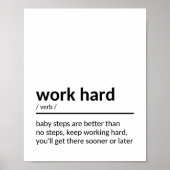 Motivation Work Hard Quote Poster (Voorkant)