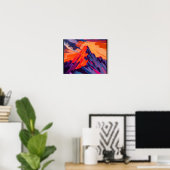 Motivational Abstract Landscape: Summit Ascend Poster (Thuiskantoor)